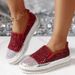 WalkPrime Cro Border Foreign Trade Plu Size Caual Spring New Loafer Thick Bottom Flat Rhinetone Fahion Women_vogvips.com