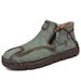 European Warm Series Autumn And Winter New Mid-top Martin Large Size Slip-on Leather Hand-stitched Business Men's Boots_vogvips.com
