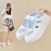 Little White Shoes Female Students Hollow Breathable Thick-soled Heightening Shoes Casual Board Shoes_vogvips.com