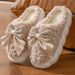 2025 New Autumn Winter Cute Butterfly Cotton For Women, Postpartum Warm Indoor Home Thick Sole Furry Slippers_vogvips.com