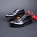 2023 European Style Business Formal Leather For Men British Pointed Toe Single Crocodile Pattern Embossed Breathable_vogvips.com