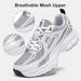 Baasploa Women Retro Running Outdoor Mesh Lace Up Jogging Sports Female Casual Lightweight Breathable Non-slip Shoes_vogvips.com