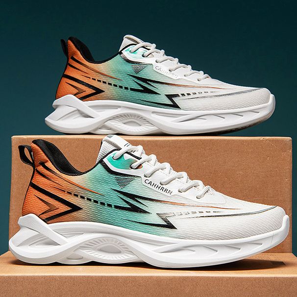 Summer Lycra Mesh Sports Gradient Breathable Versatile Men's Comfortable Running Shoes_vogvips.com