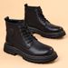 European Warm Series 2025 New High-top Thick-soled British Style Trendy Martin Men's Warm Fleece-lined Work Boots_vogvips.com