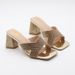 Women's Summer Sandals - Fashionable High Heel Open Toe Slippers With Rhinestones, Comfortable Wide Fit, Square Toe, Black/Gold/Pink_vogvips.com