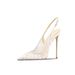 Guoar Cross-Border 2024 New Pointed Lace Mesh Breathable Backless Buckle Stiletto Women's Sandals_vogvips.com
