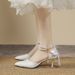 2025 Spring New Pointed Toe Patent Leather Solid Color Slip-On Shallow Mouth High Heels Commuting Interview French Style_vogvips.com