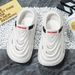 2024 Summer Sandals Indoor House Shoes White Beach Clogs Lightweight Waterproof Sports Flats Slipper For Men_vogvips.com