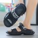 Men's New Sandals Summer Trend Letter Print Outdoor Leisure Anti Slip Lazy Beach Two In One Drag_vogvips.com