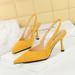 8281 Banquet Fashion Backless High Heels Thin Heel Pointed Toe Hollow Single Shallow Comfortable Elegant Women's Shoes_vogvips.com