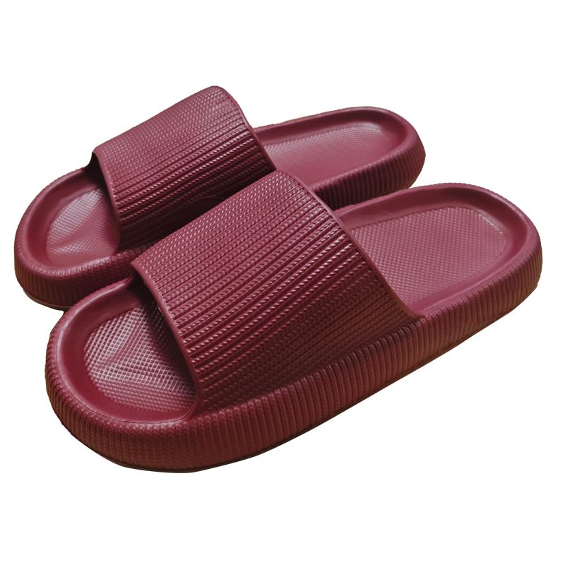 EVA Thick Sole 4cm Bathroom Slippers Cloud-Like Comfort Home Use Couple Height Increasing Indoor Solid Color Summer_vogvips.com