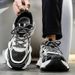 Spring New Breathable Mesh Men's Sports Trendy Versatile Thick-Soled Casual Running Dad Shoes_vogvips.com