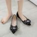 Craft Single Fashionable Women's Fashion, Pointed Shallow Mouth, 2025 Spring Cute Princess Shoes, Bow Soft Sole, Milk_vogvips.com