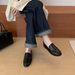 Old Money Flat Low-Heel Loafers For Women, 2026 Autumn New British Style Belt Buckle Small Leather Shoes, Vintage_vogvips.com