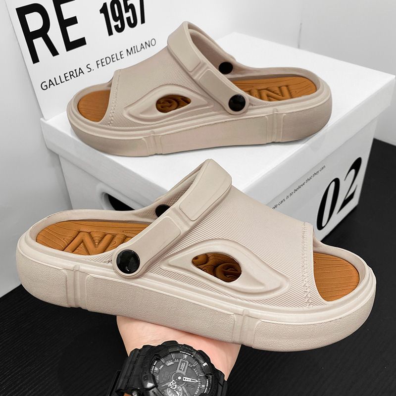 2025 New Men's Summer Slippers With A Sense Of Stepping On Poop, Lightweight And Soft Bottom, Anti Slip, Casual Size 46_vogvips.com