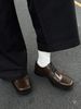 ShoeVault Square Toe Derby Men's Summer Boxing Retro Thick Sole Trendy Brand Wedding Groom Shoes_vogvips.com