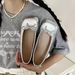 Round Headed Silver Gentle Breeze Soled Grandma's Summer 2025, Soft Leather Flat Bottomed Butterfly Bow Single Shoes For_vogvips.com