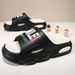 Thick Sole Summer Beach Slides Bathroom Anti Slip Slipper Soft Sandals Simplicity Ultra Light Letter Shoes Men Slippers_vogvips.com