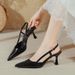 Sexy Burgundy Pointed Toe Sandals For Women 2025 Summer New French Style Closed-Toe Single Shoes Elegant Thin Heel High_vogvips.com