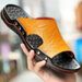 Men Summer Breathable Luxury Sandals Shoes Beach Classics Leather Mens Slippers Outdoor Flip Flop Indoor Slides Man_vogvips.com