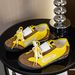 Ocai Colorist Biscuit Yellow Dexun Shoes Niche Fashion Color-Block High-End Casual Flat Sneakers For Women_vogvips.com
