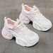 Platform Dad Shoes 2025 New Summer Versatile Hot-Selling Mesh Breathable Casual Sports White Sneakers For Women_vogvips.com