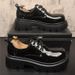 ShoeVault Shiny Men's 2025 New Lace-up British Casual Thick-soled Big Toe Derby Leather Shoes_vogvips.com