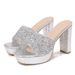2025 Ladies Bohemian New Fashionable Rhinestone Slippers Korean Version Thick Soled High-heeled Women's Shoes_vogvips.com