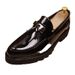 Euro Step Spring And Autumn Business Formal Office Thick-Soled For Men, Shiny Wedding Shoes, Height-Increasing Brogue Tassel_vogvips.com