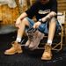 European Warm Series Martin Genuine Leather High Top British Style Ankle Autumn Work Hiking Men's Outdoor Yellow Boots_vogvips.com