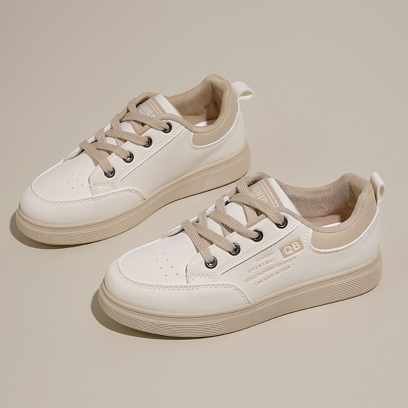 Women's White Sneakers - Casual Fashion Shoes With Thick Sole, Breathable Comfortable Walking Shoes For Daily Wear_vogvips.com