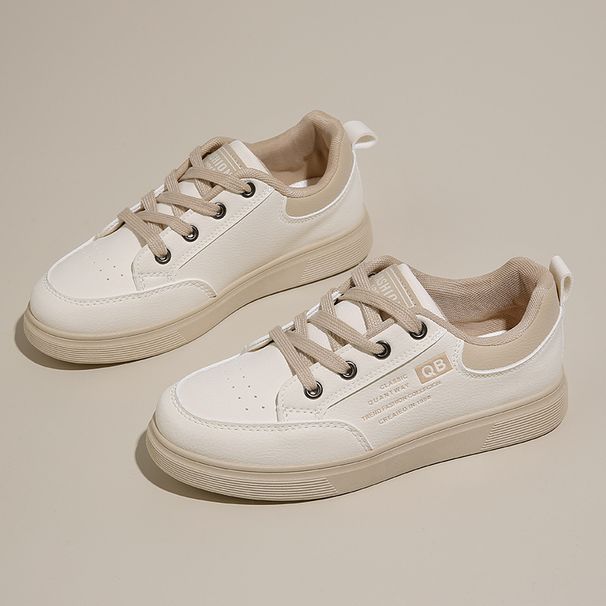 Women's White Sneakers - Casual Fashion Shoes With Thick Sole, Breathable Comfortable Walking Shoes For Daily Wear_vogvips.com