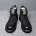 European Warm Series Martin Fashion British Style Versatile Casual Korean Version Shoes Trendy Winter New Workwear Genuine Leather Mid-top_vogvips.com