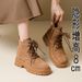 2025 New Spring And Autumn Women's With Hidden Wedge, Round Toe, Thick Heel, Workwear Martin Boots For Women_vogvips.com
