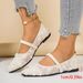 Plus Size Lace Mesh Design Women's Flat Shoes New Style Lightweight High End Fashion Footwear_vogvips.com