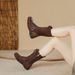Women's Shoes New Retro Knight Short Boots Women Autumn And Winter Boots Lace Up Western Boots Niche Flat Bottom Color Matching Short Boots_vogvips.com