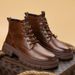 European Warm Series Autumn Winter Fleece-Lined Cotton High-Top Sneakers Shoes 2025 New Thickened Martin Men's Short Boots_vogvips.com