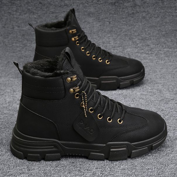 European Warm Series Winter New Leather Windproof Work Outdoor Sports High Top Fleece Lined Thickened Snow Martin Men's Boots_vogvips.com