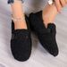 Women's Slip-On Winter Booties - Plush Faux Fur Lined House Shoes With Memory Foam (White/Brown/Black)_vogvips.com