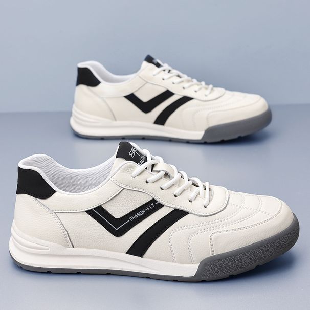 2025 New Casual Trendy Versatile White Flat Sports Style Breathable Sneakers Men's Shoes_vogvips.com