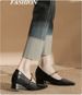 Small Shallow Mouth Height Thick Heel Shoes New Spring And Autumn Temperament French Retro Word Belt Mary Jane Shoes Women_vogvips.com