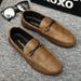 2025 Summer New Lefu Korean Edition, One Step Lazy, Breathable Driving, Casual Leather Shoes, Men's Soft Soles_vogvips.com