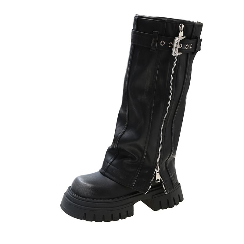 NEW Autumn Winter Flats Heel Women Long High Quality Leather Ladies Knight Casual Knee-high Boots Dh5367242_vogvips.com