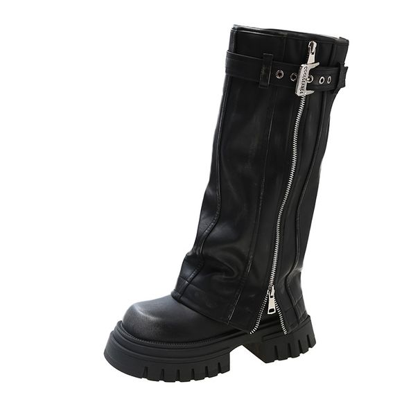 NEW Autumn Winter Flats Heel Women Long High Quality Leather Ladies Knight Casual Knee-high Boots Dh5367242_vogvips.com