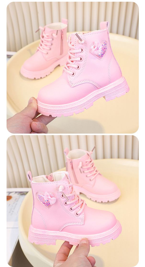 Girls' Martin Boots, Waterproof, Breathable, Short Boots, Leather Boots, British Style, Durable, Elementary School Single Boots For Girls_vogvips.com
