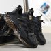Men's All Black Sneakers Lightweight Breathable Running Shoes Dad Thick Sole Height Increase Korean Style Student Trendy Sports_vogvips.com