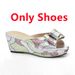 Heavy soled rhinestone slippers with waterproof platform Large size suitable for wedding parties banquet with clutch set_vogvips.com