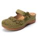 Plus Women's 2025 Summer European And American Style Casual Platform Thick Sole Flower Hollow Out Size 43 Closed Toe_vogvips.com