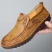 Suitable For All Seasons Spring Breathable New Casual Soft Sole Leather Shoes Men's Slip-On_vogvips.com