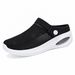 Women's Shoes Soft Sole Comfortable Women's Slippers Slip-On Casual Lazy Shoes Half Slippers Breathable Closed-Toe Half Slippers For Women_vogvips.com